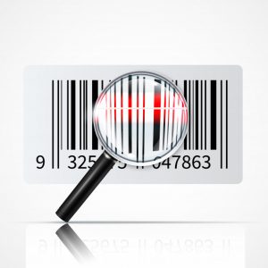 "Bar code magnifier realistic illustration Free Vector